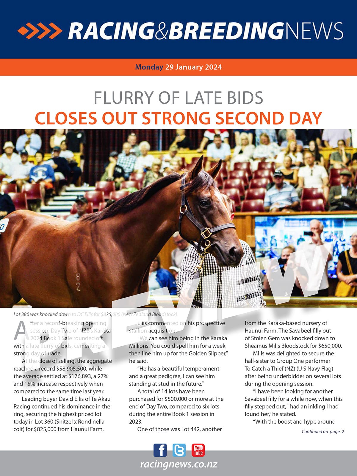 NZ Racing and Breeding News – 29 January 2024