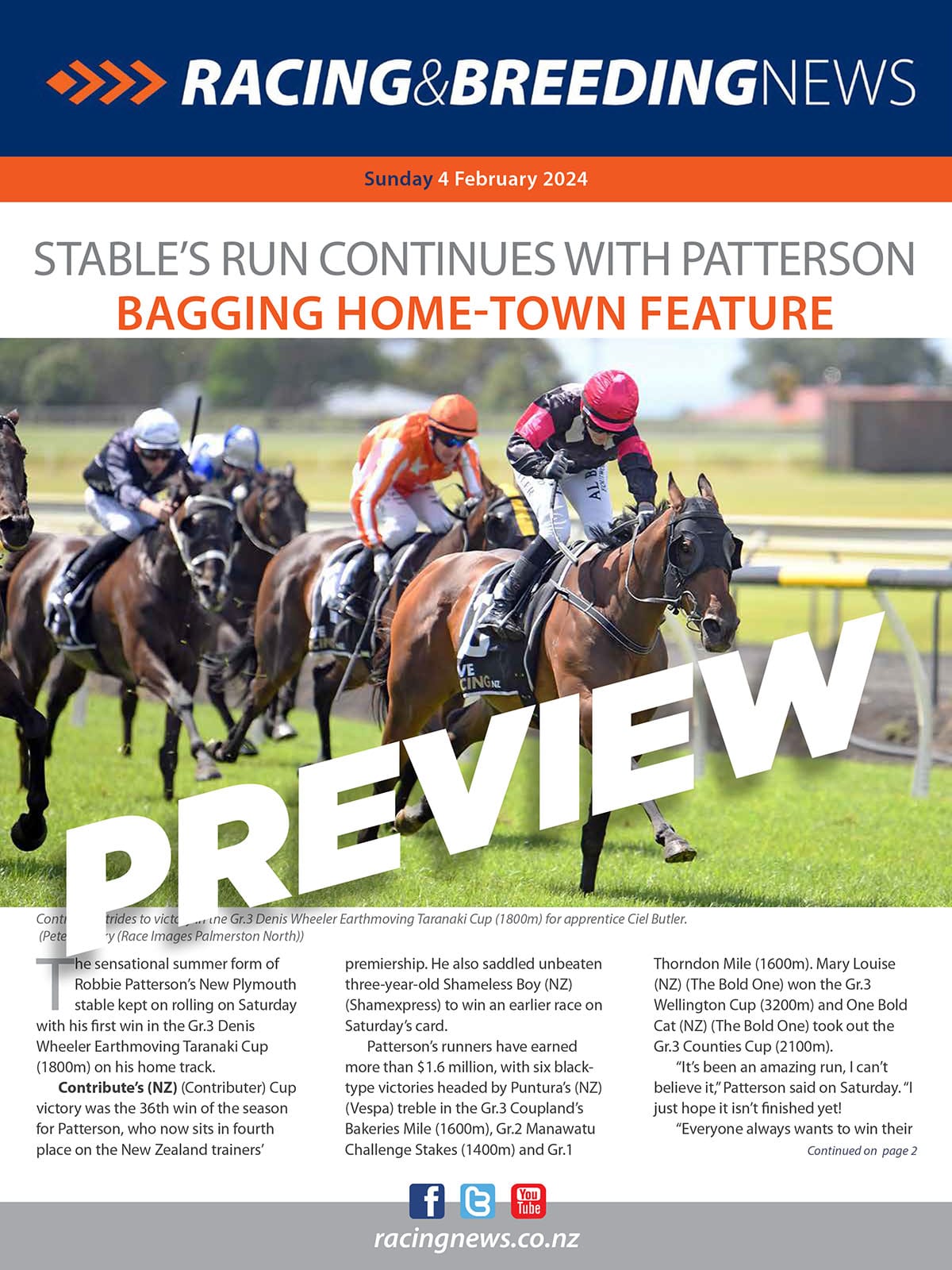 NZ Racing and Breeding News – 04 February 2024