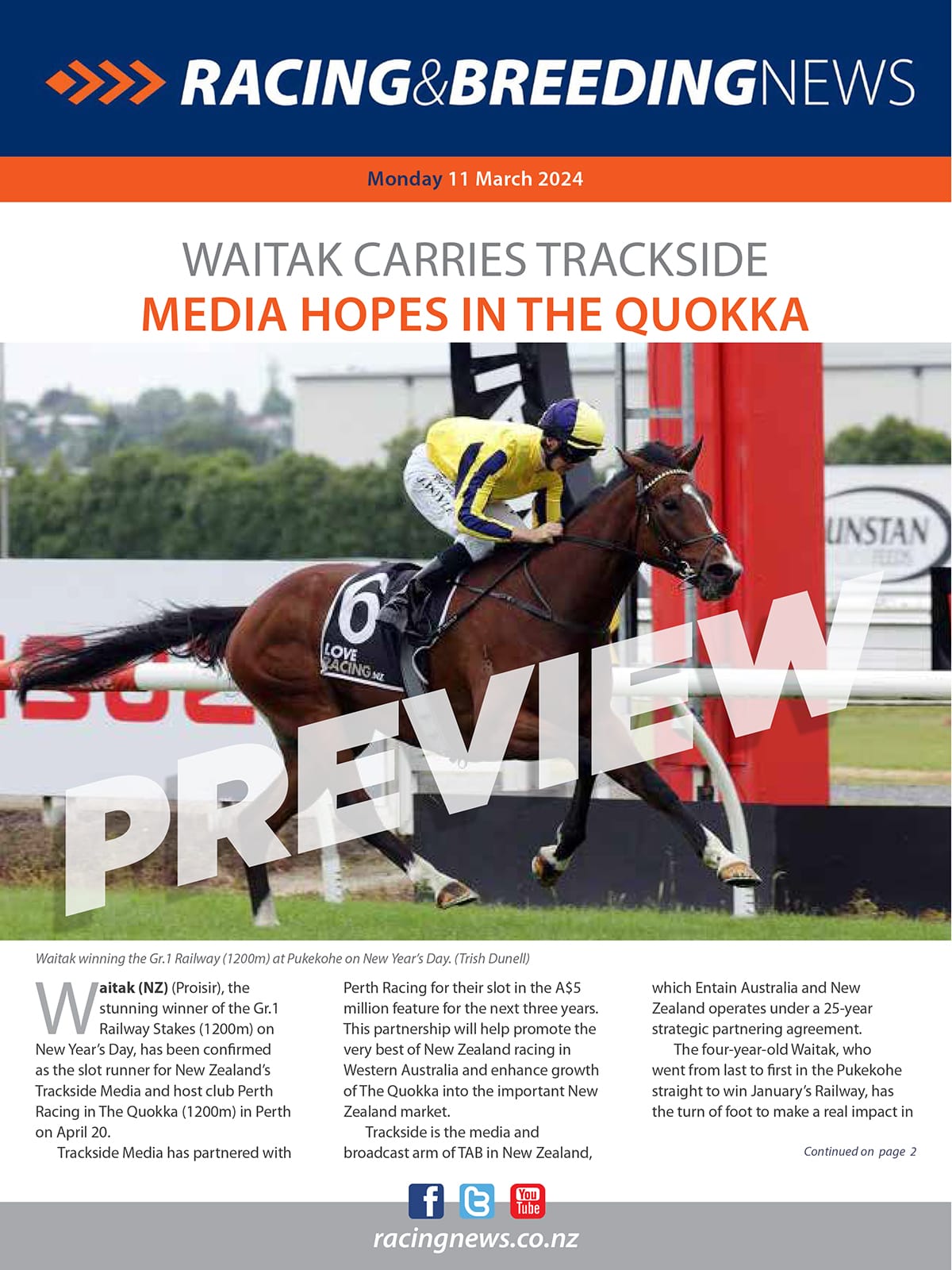 NZ Racing and Breeding News – 11 March 2024