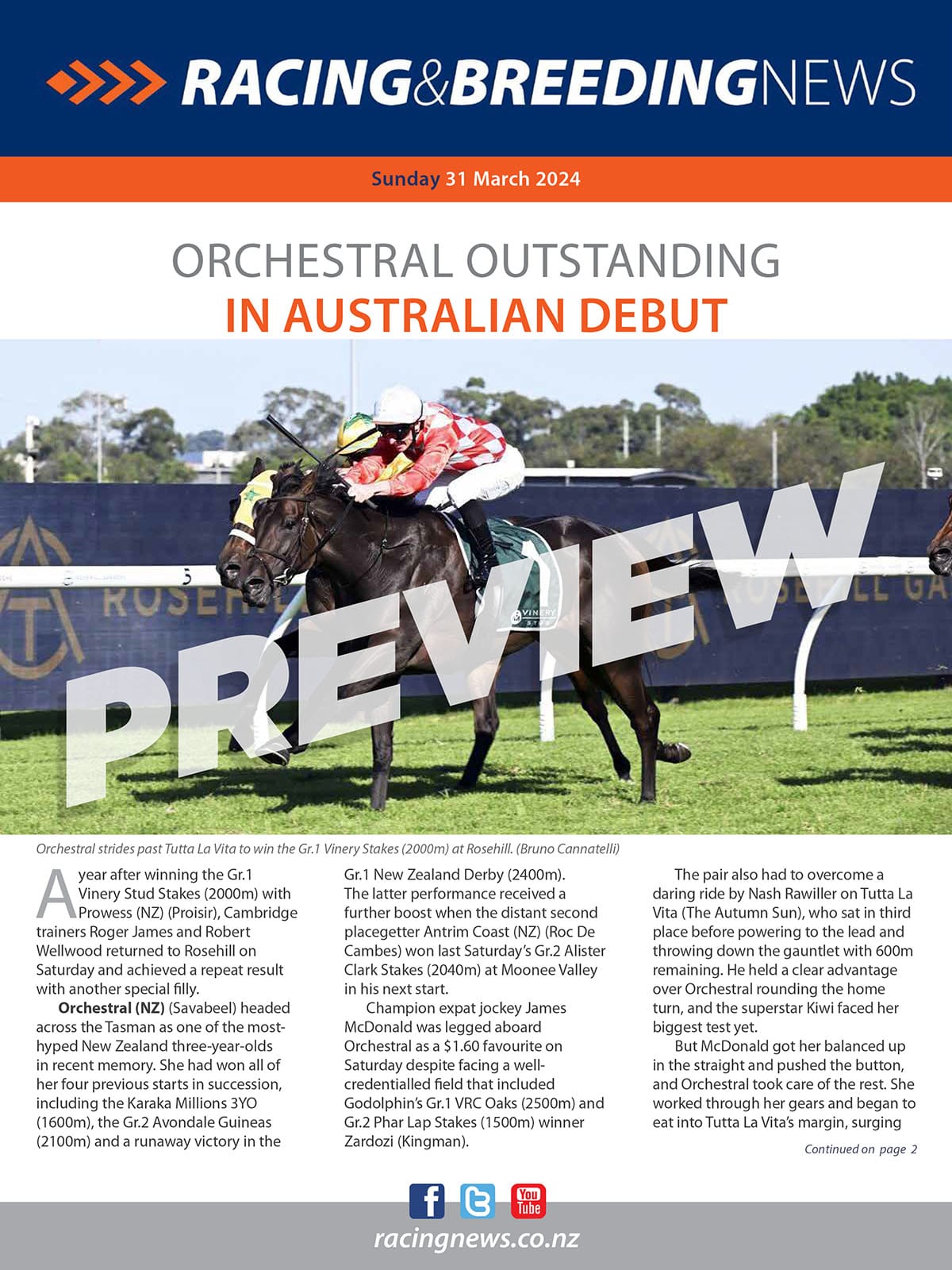 NZ Racing and Breeding News – 31 March 2024