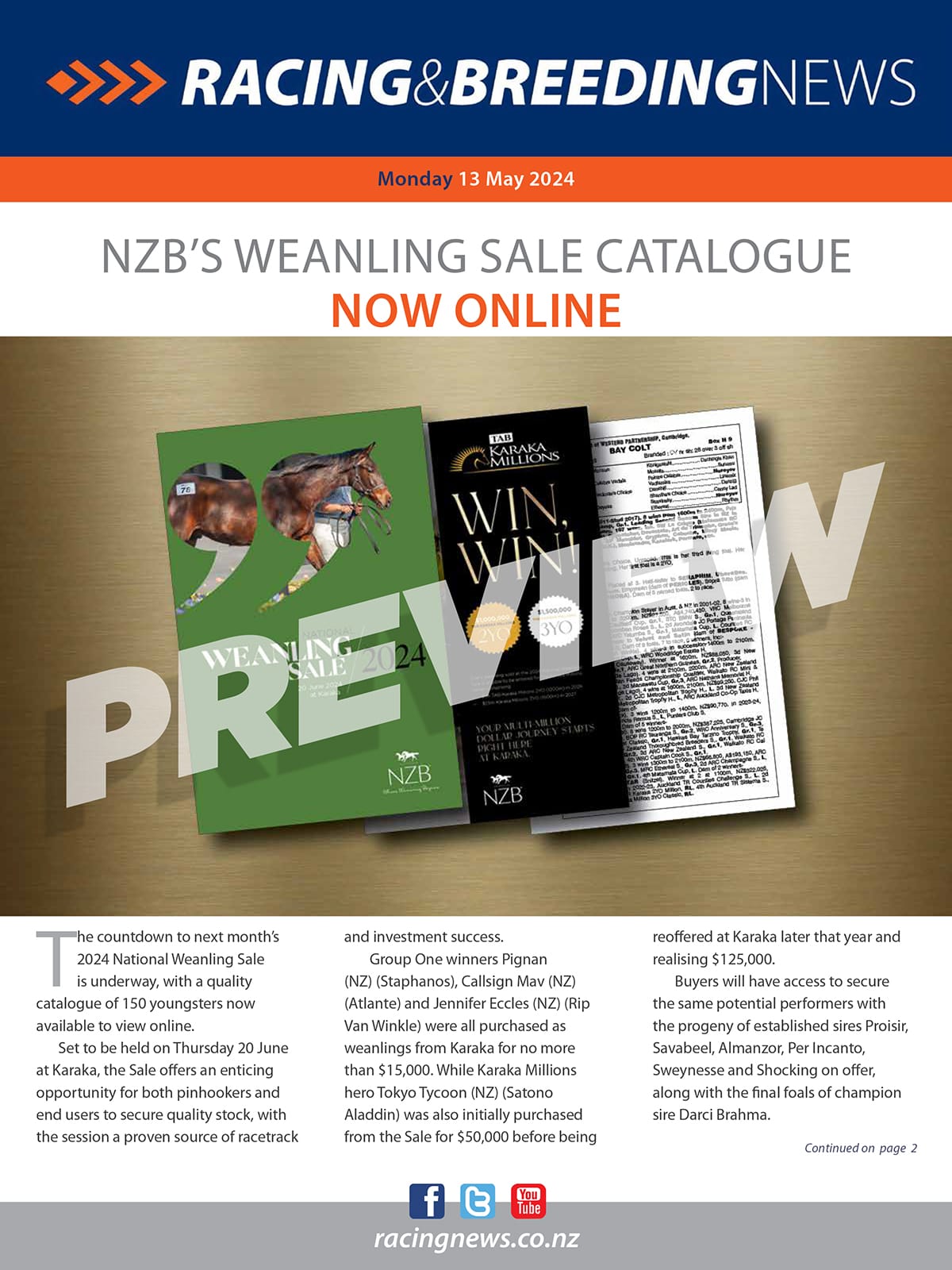 NZ Racing and Breeding News – 13 May 2024