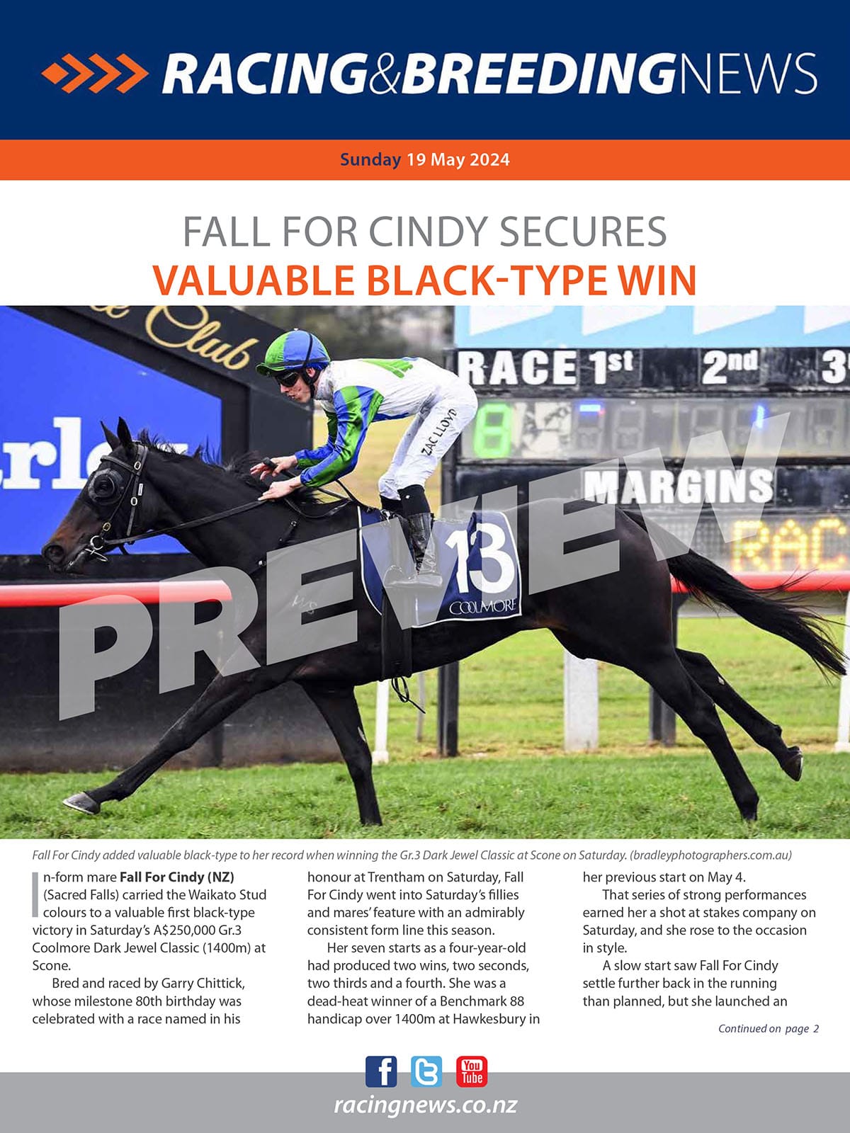 NZ Racing and Breeding News – 19 May 2024