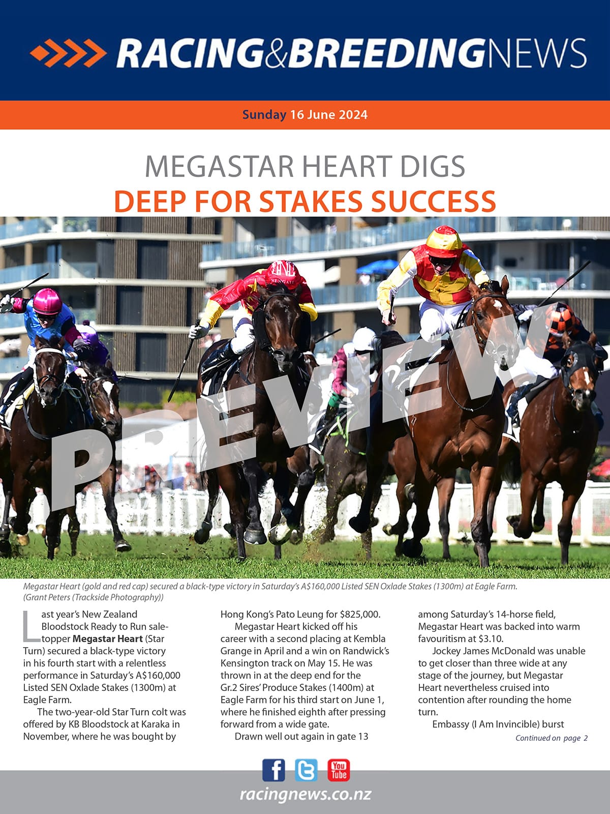 NZ Racing and Breeding News – 16 June 2024