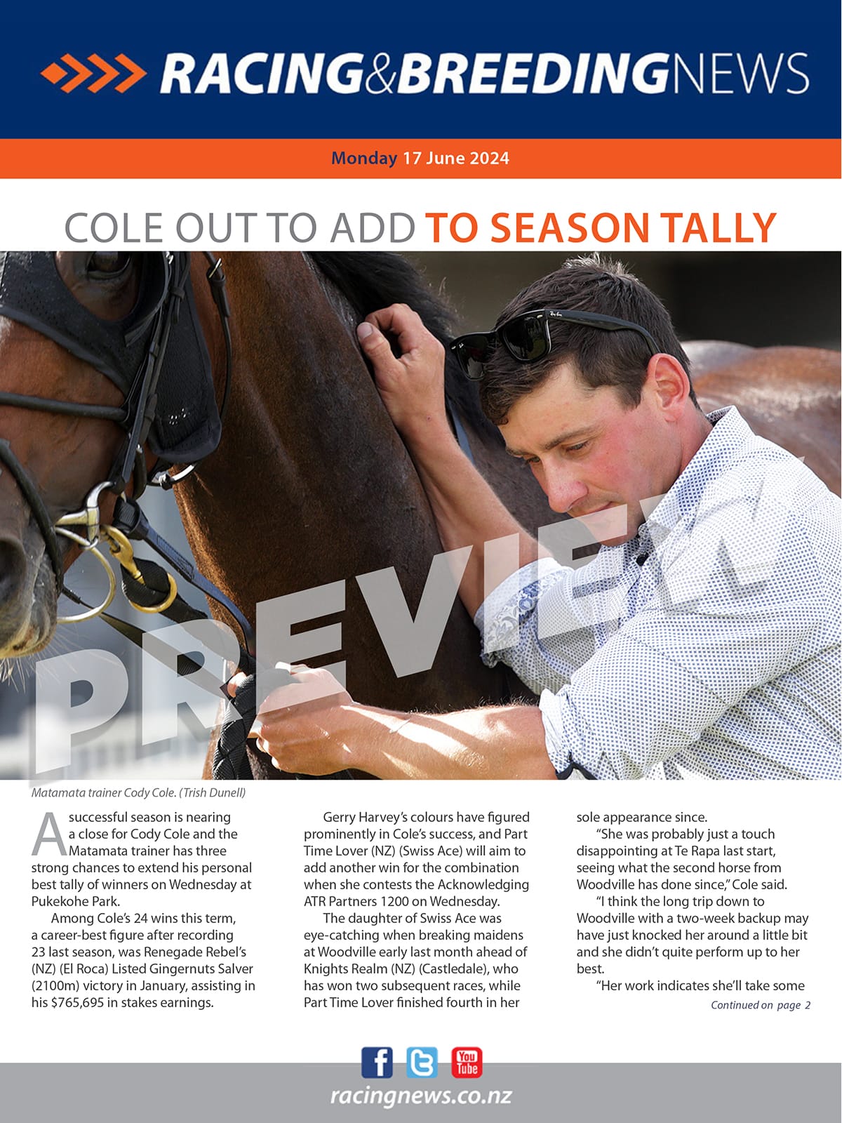 NZ Racing and Breeding News – 17 June 2024