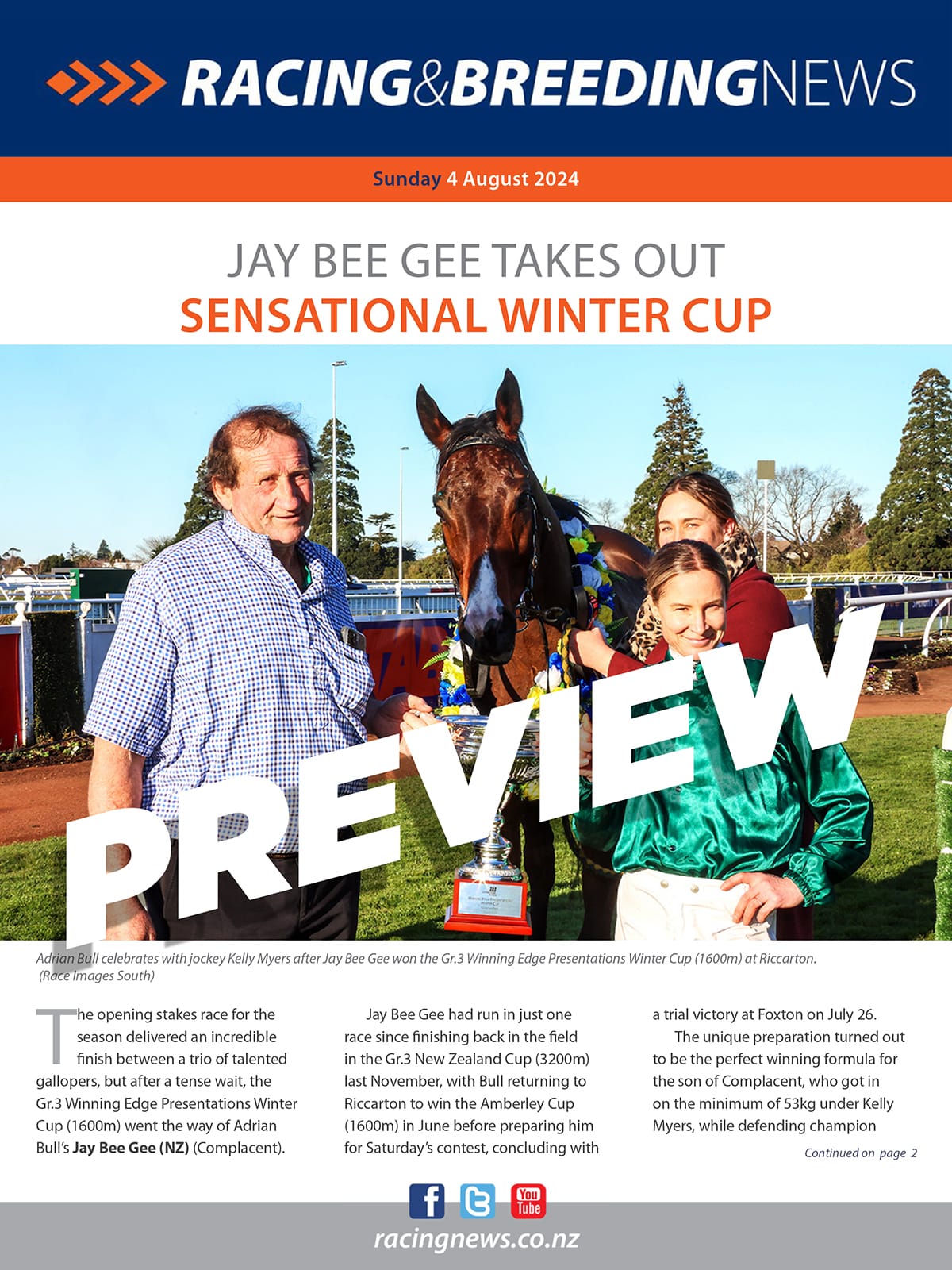 NZ Racing and Breeding News – 04 August 2024