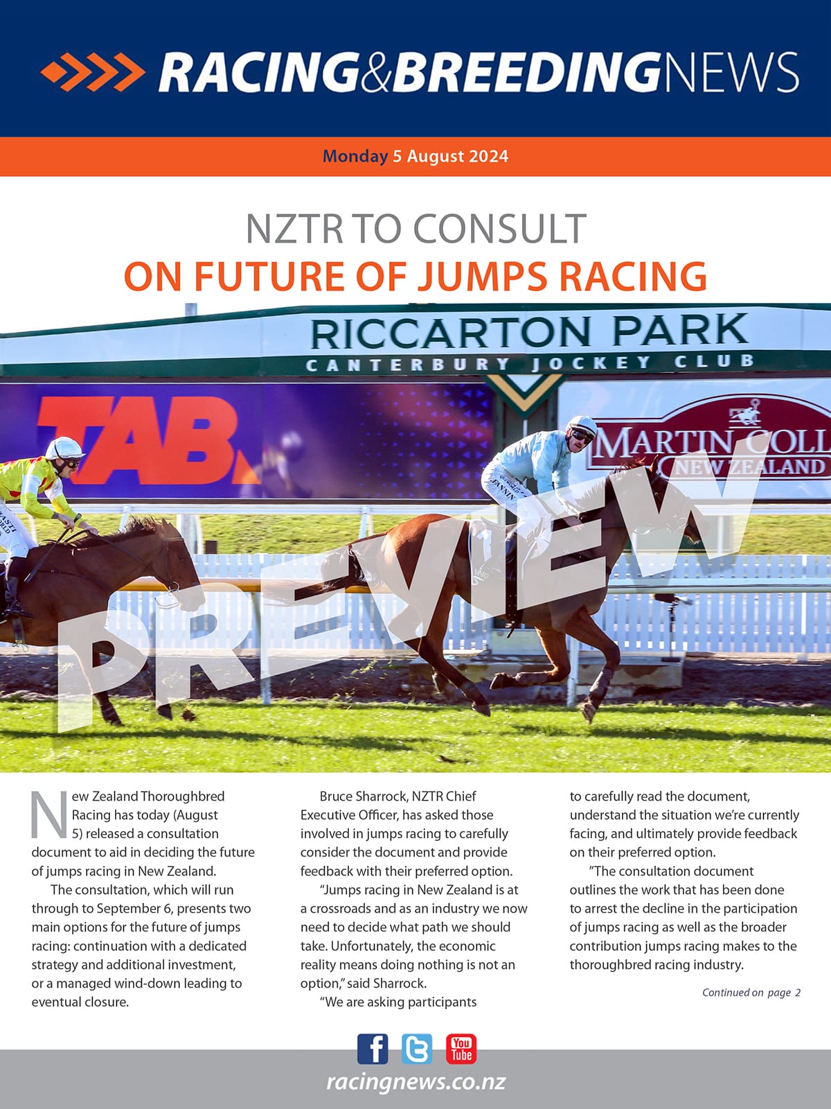 NZ Racing and Breeding News – 05 August 2024