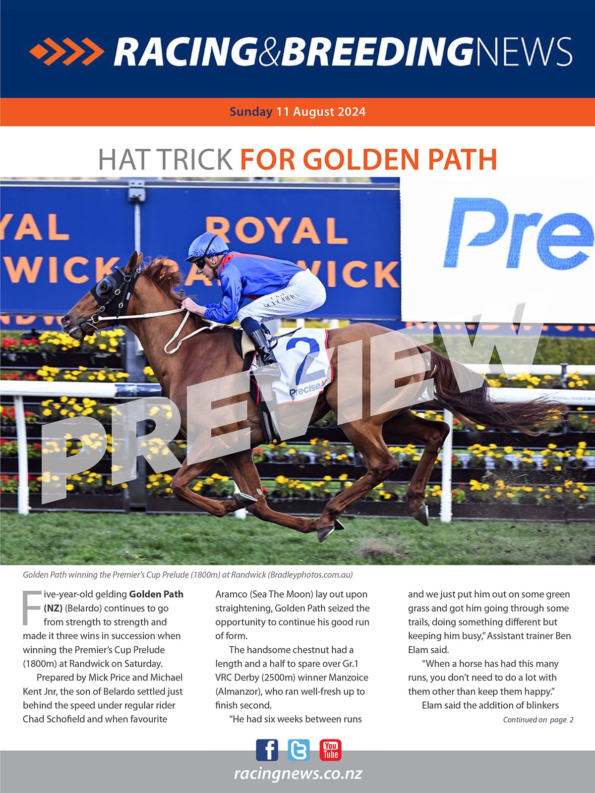 NZ Racing and Breeding News – 11 August 2024