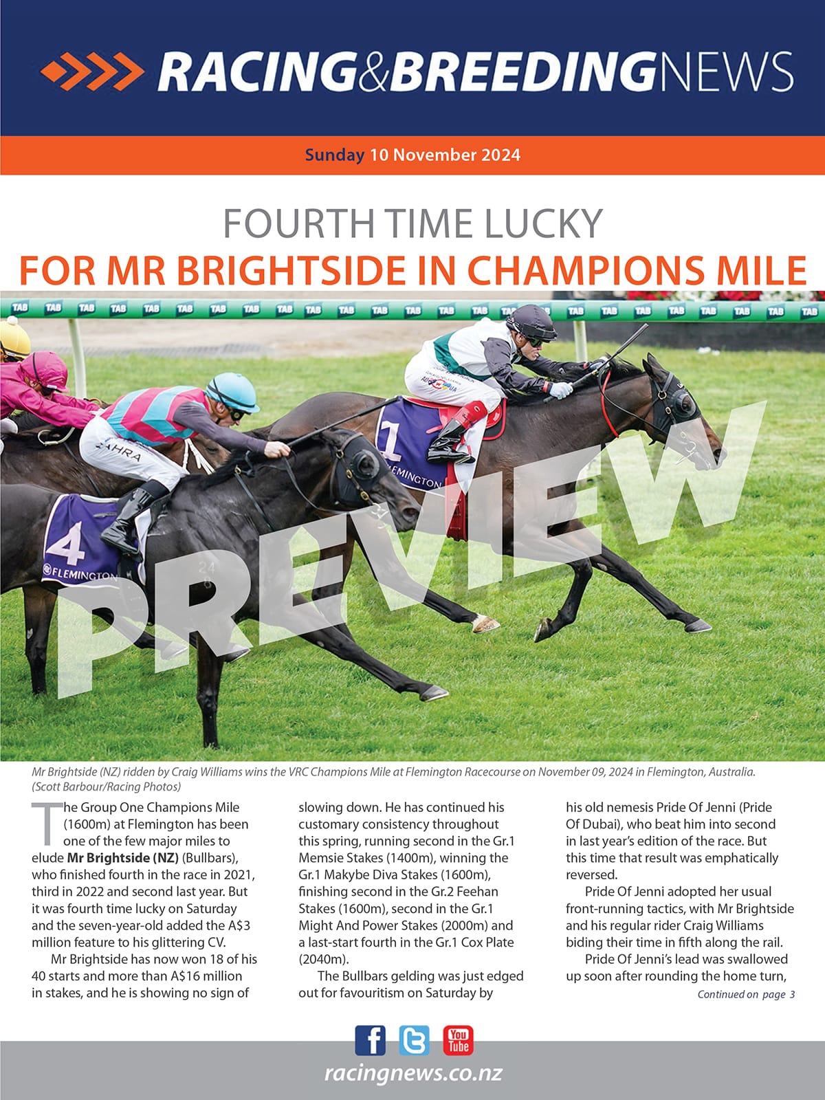 NZ Racing and Breeding News – 10 November 2024