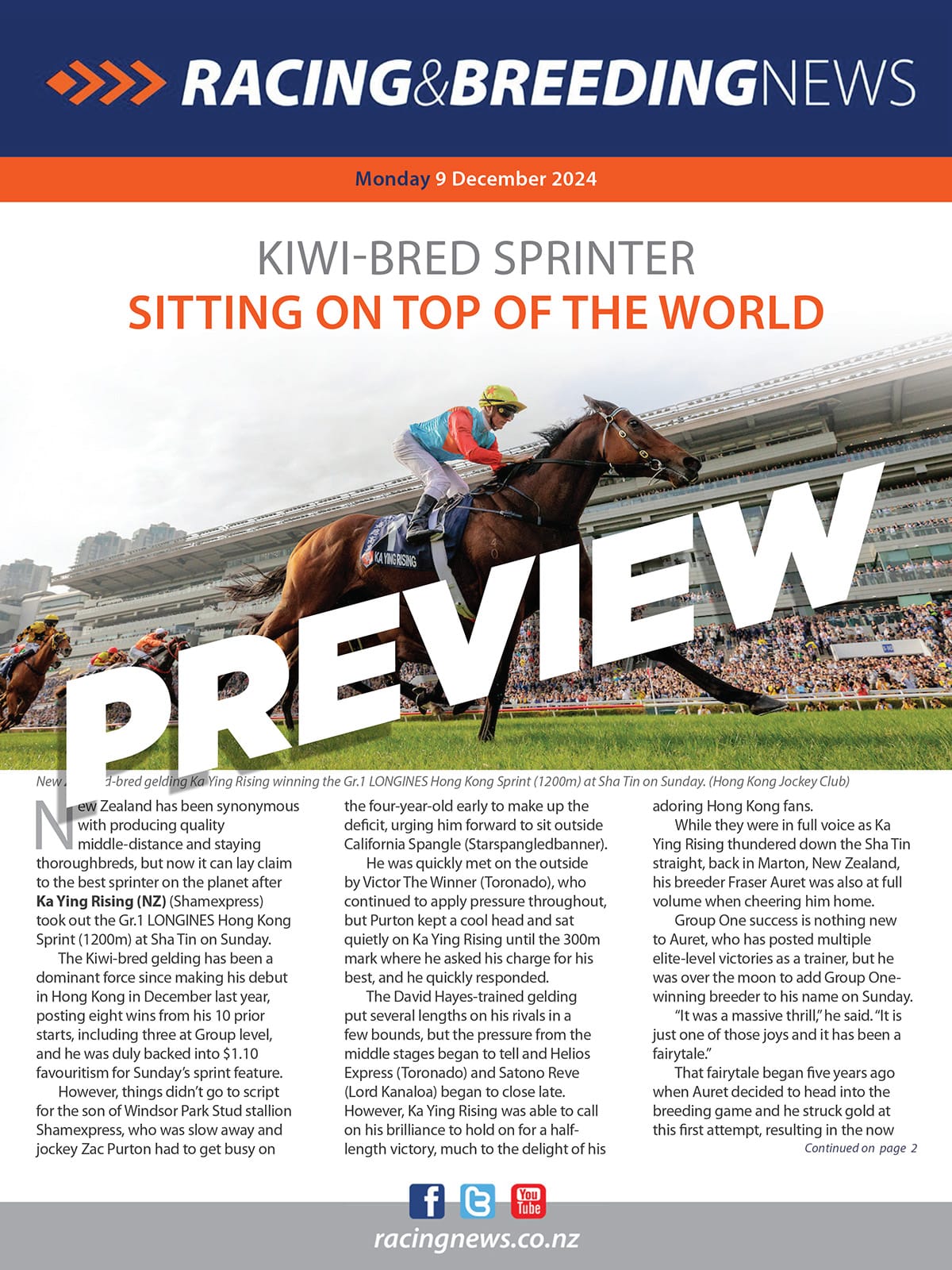 NZ Racing and Breeding News – 09 December 2024