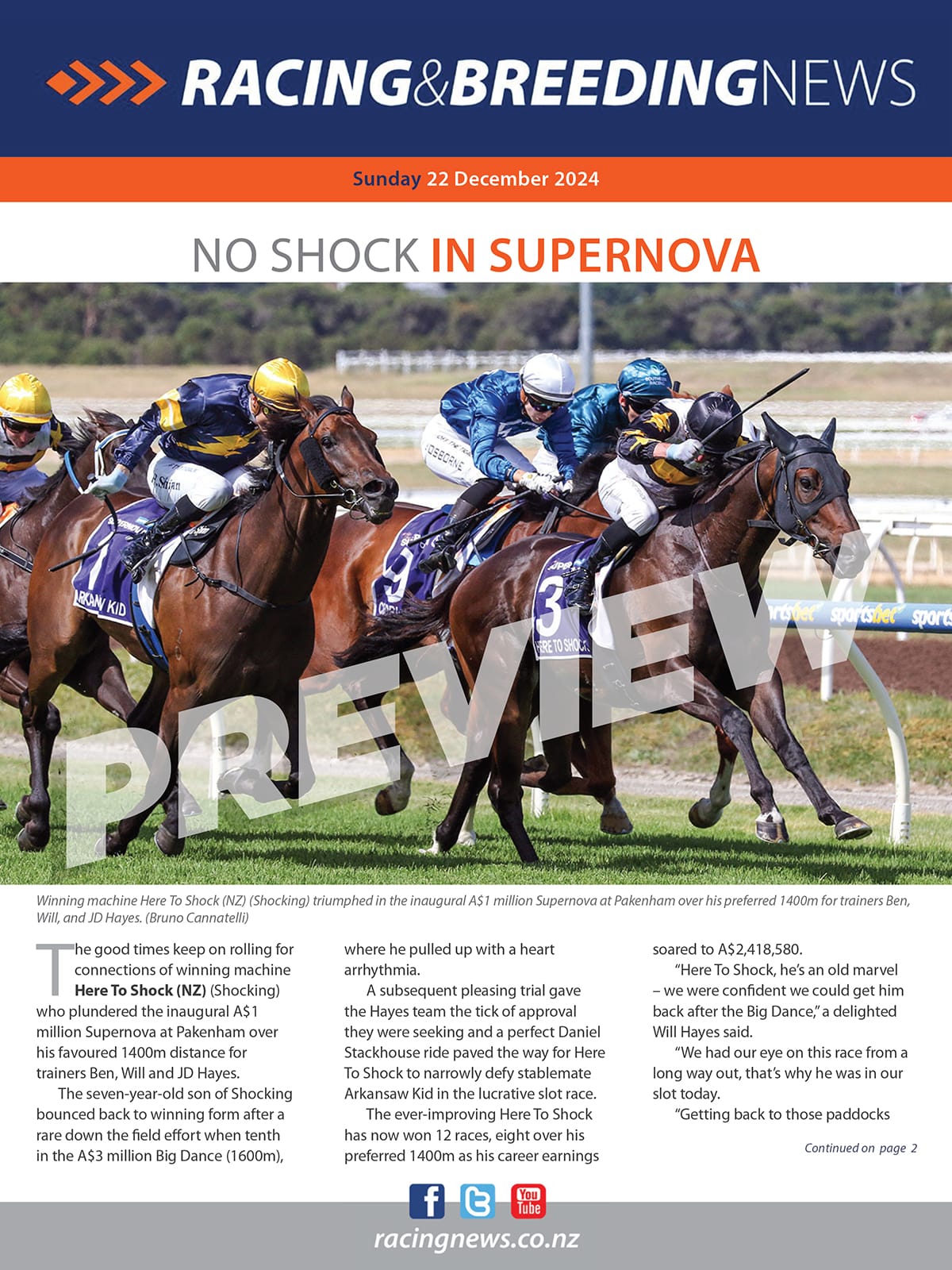 NZ Racing and Breeding News – 22 December 2024