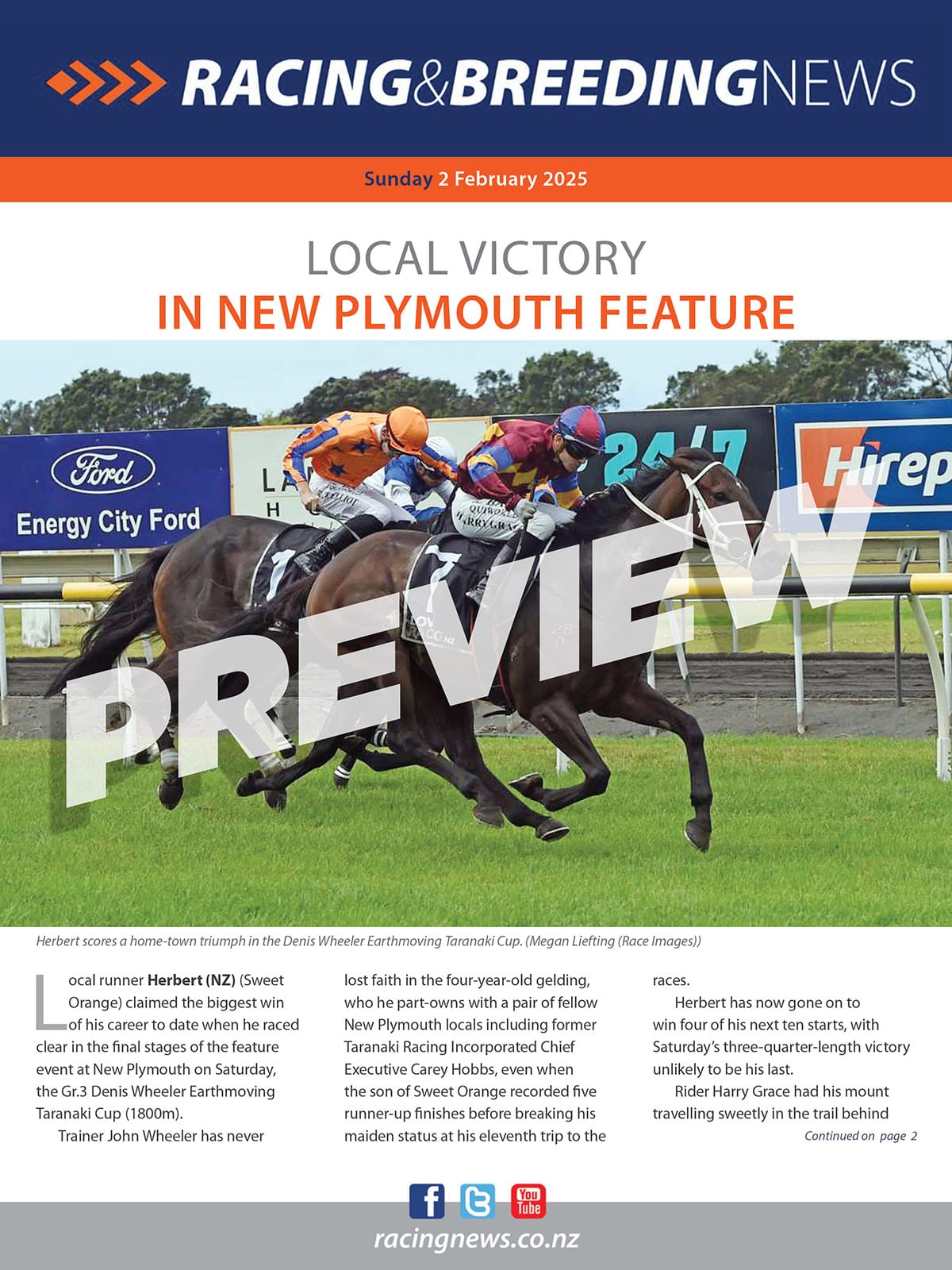 NZ Racing and Breeding News – 02 February 2025