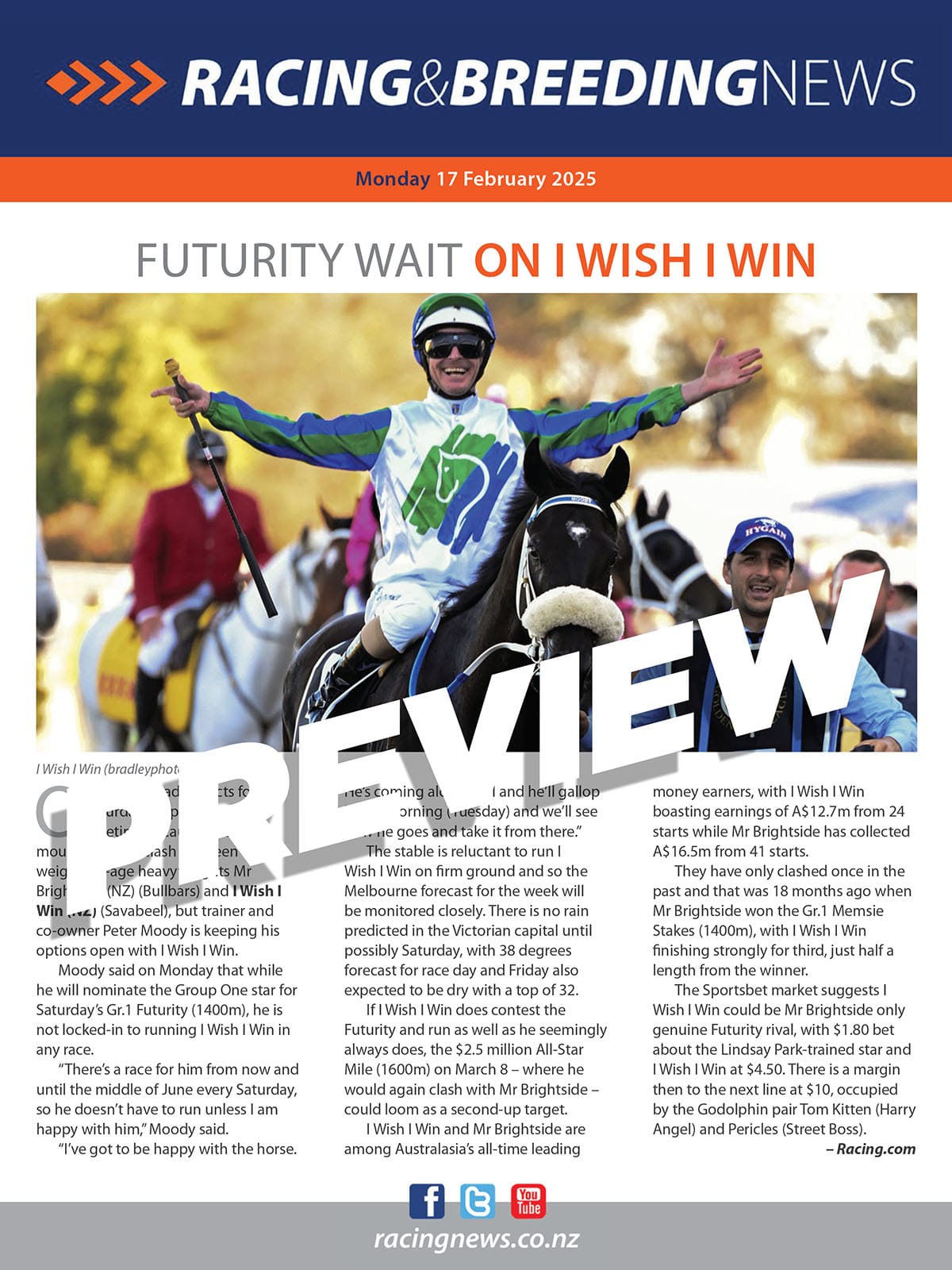 NZ Racing and Breeding News – 17 February 2025