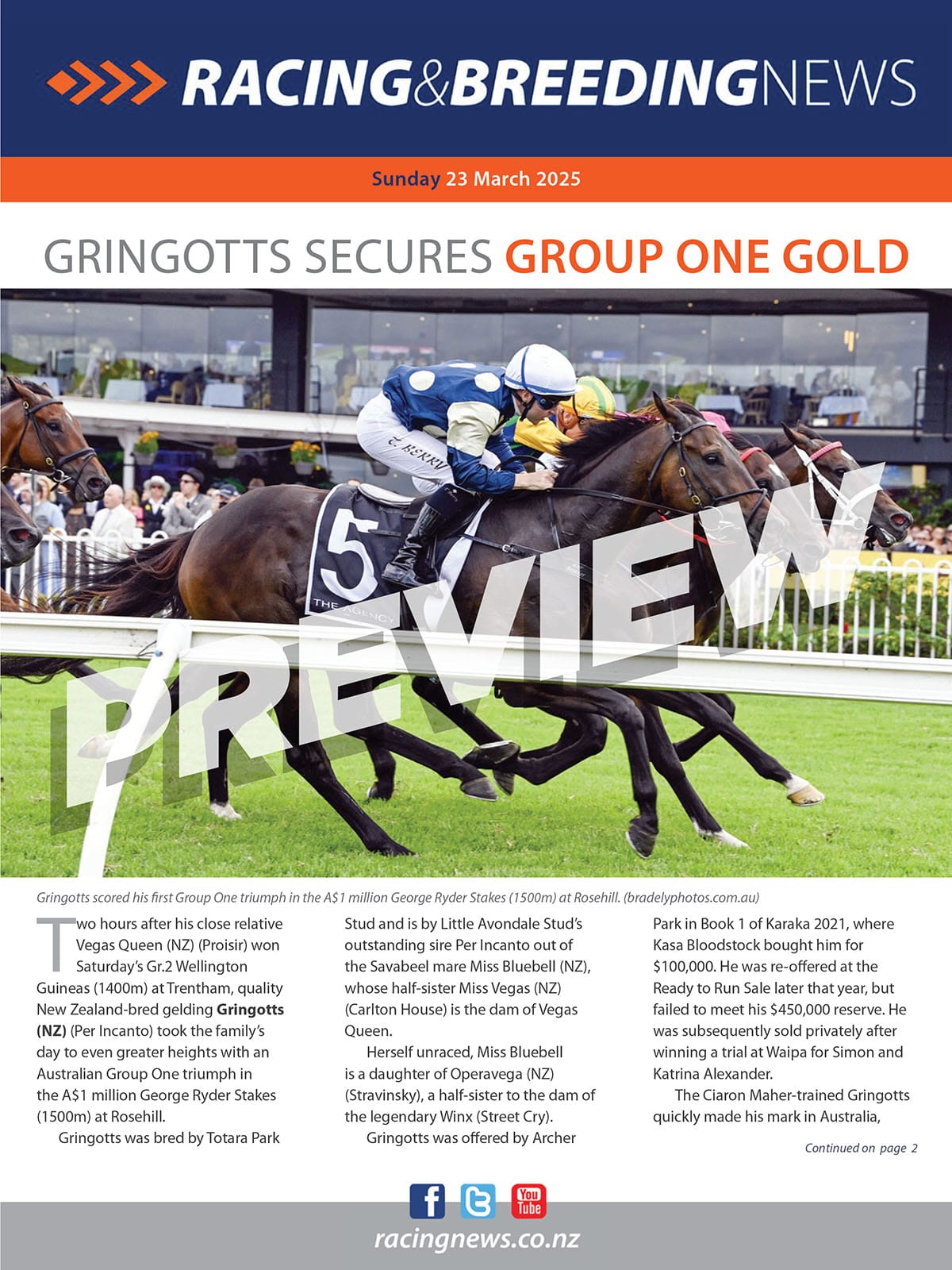 NZ Racing and Breeding News – 23 March 2025