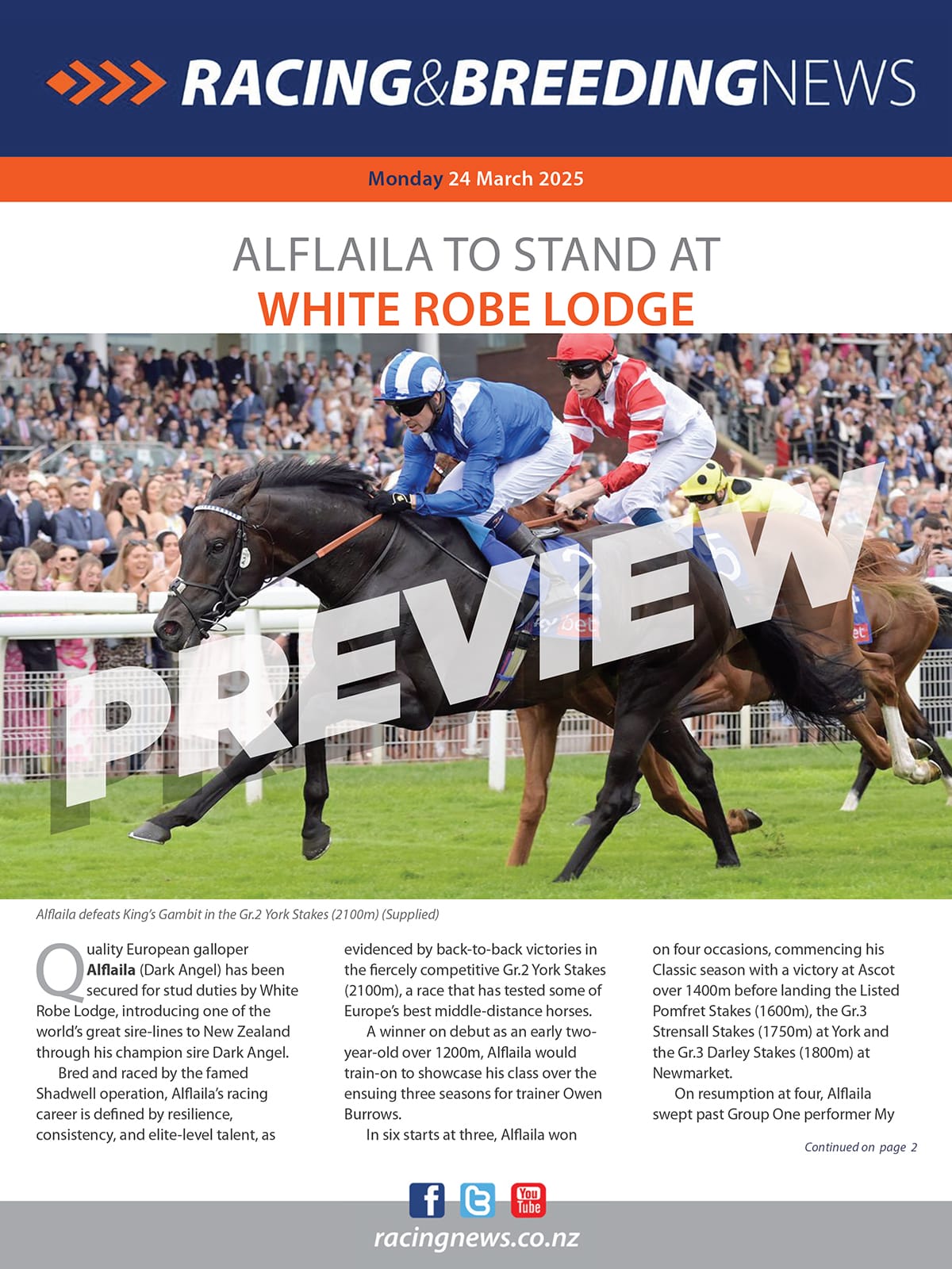 NZ Racing and Breeding News – 24 March 2025