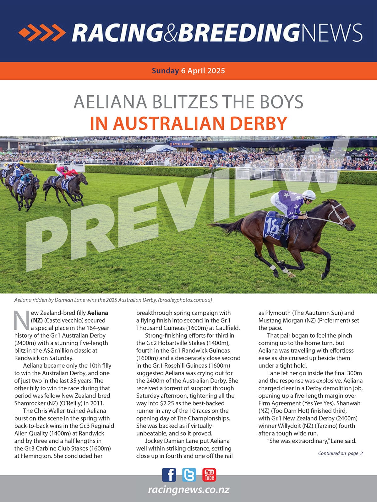NZ Racing and Breeding News – 06 April 2025