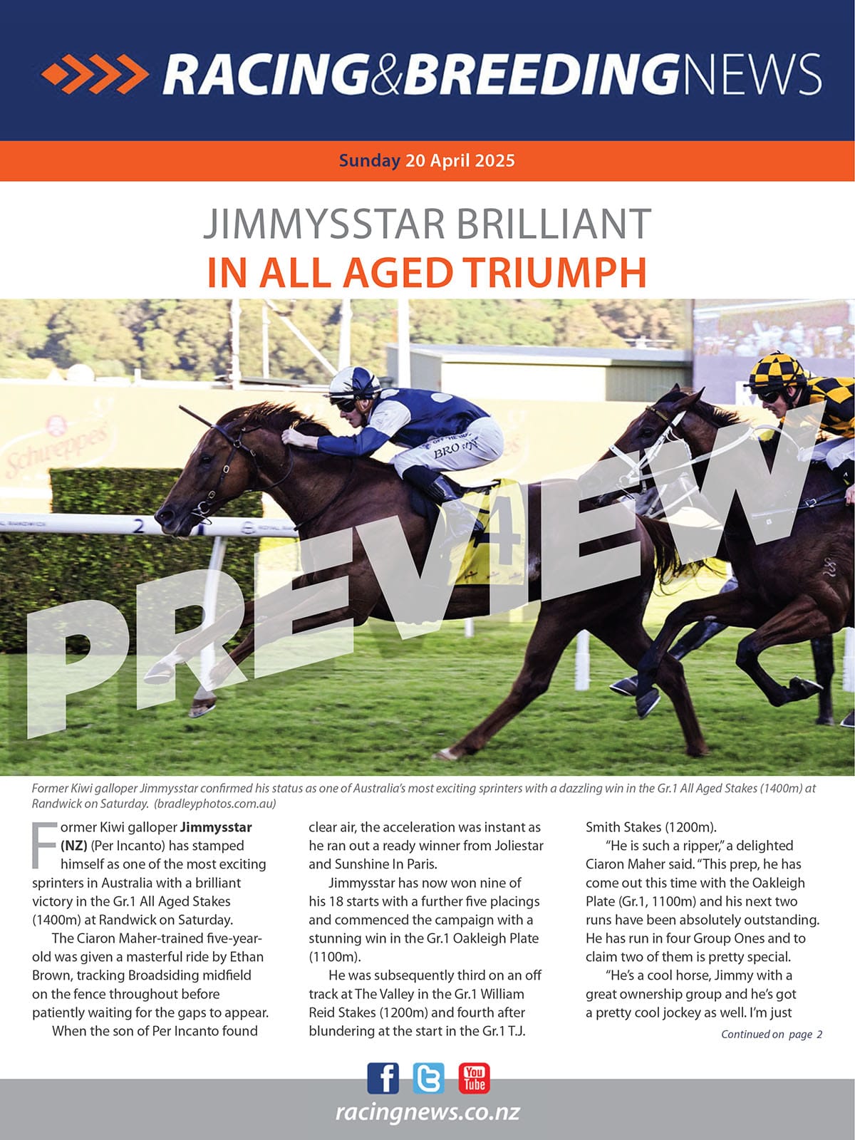 NZ Racing and Breeding News – 20 April 2025