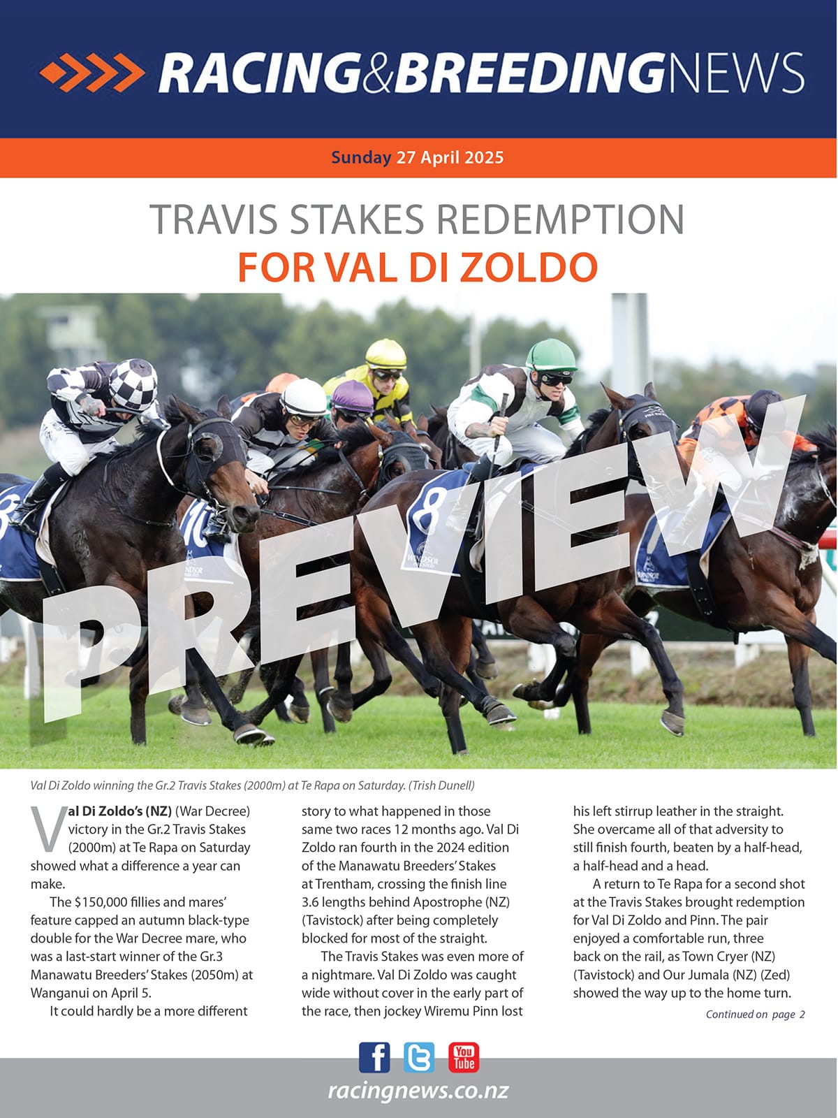 NZ Racing and Breeding News – 27 April 2025