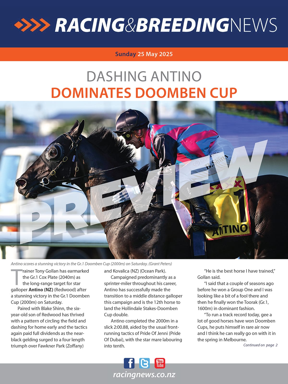 NZ Racing and Breeding News – 25 May 2025