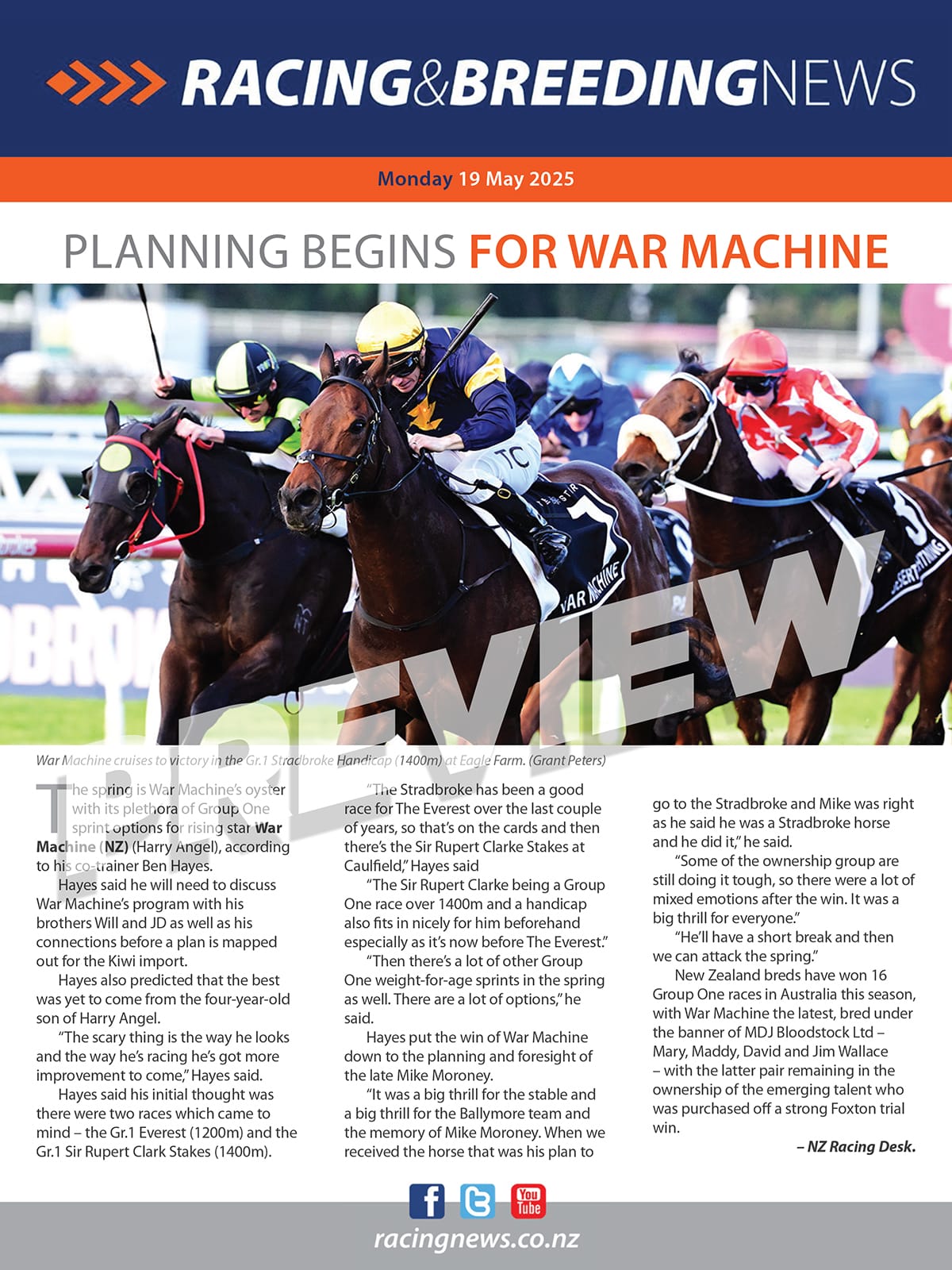 NZ Racing and Breeding News – 16 June 2025