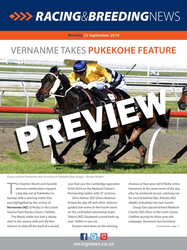 NZ Racing and Breeding News – 23 September 2019