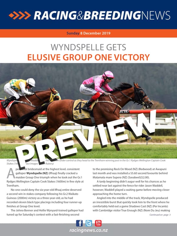 NZ Racing and Breeding News – 08 December 2019