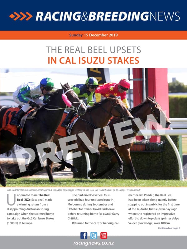 NZ Racing and Breeding News – 15 December 2019