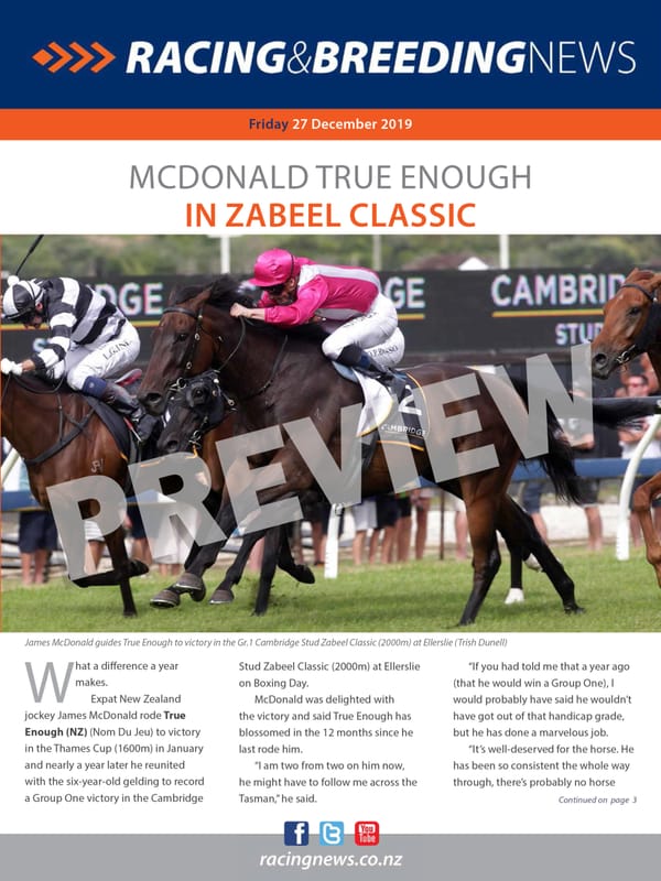 NZ Racing and Breeding News – 27 December 201