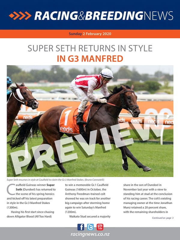 NZ Racing and Breeding News – 02 February 2020