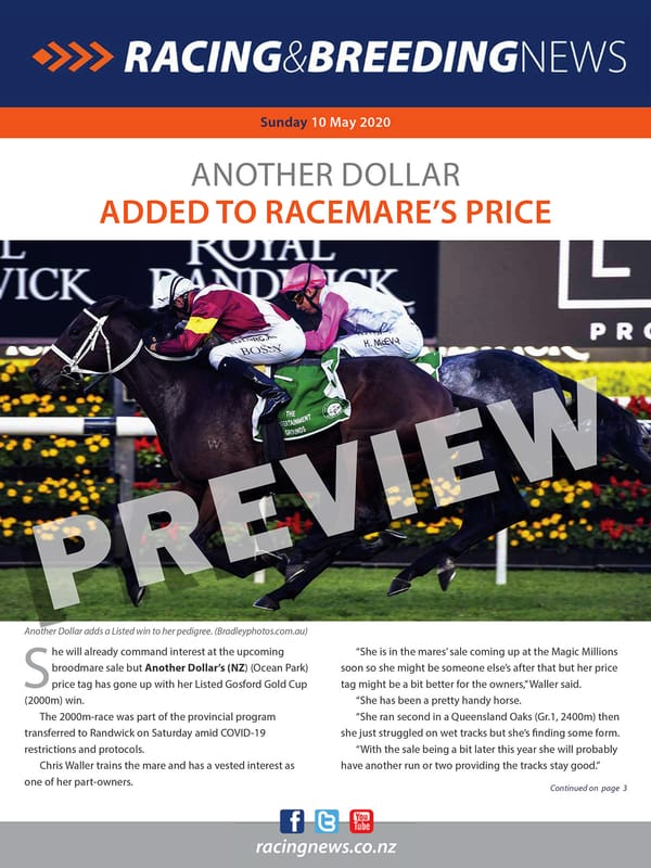 NZ Racing and Breeding News – 10 May 2020