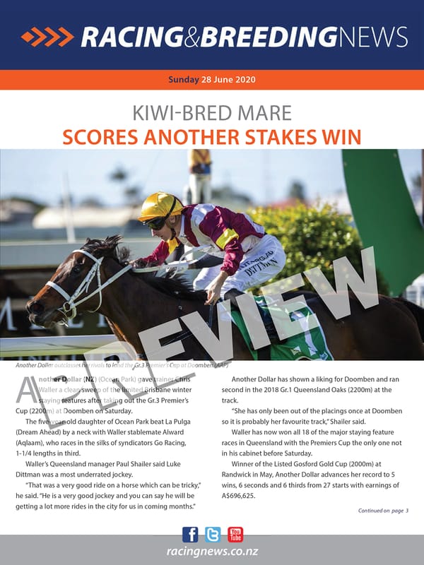 NZ Racing and Breeding News – 28 June 2020