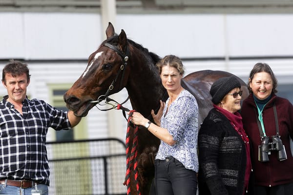 AUDIO: Trainer Karen Parsons speaks to Andrew Bensley after the win by Delacroix in the Ken and Roger Browne Memorial Steeplechase (3900m) at Te Rapa.