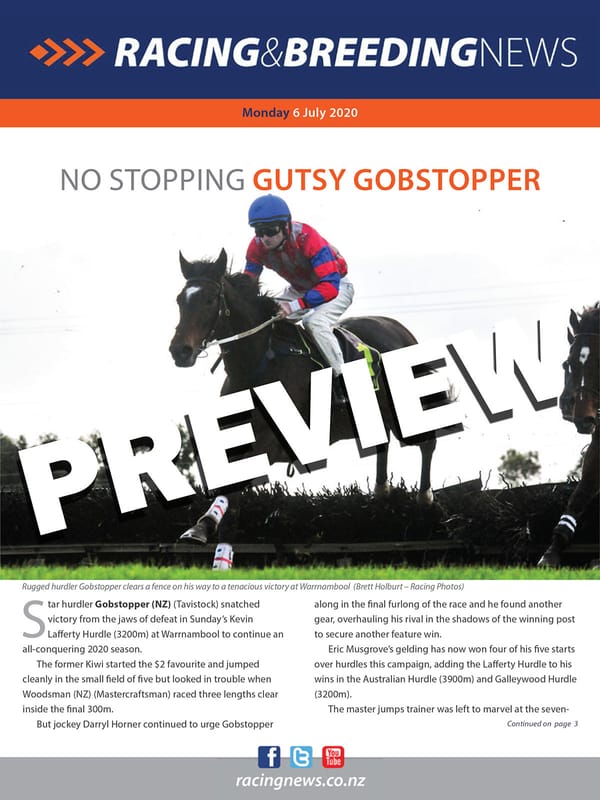 NZ Racing and Breeding News – 6 July 2020