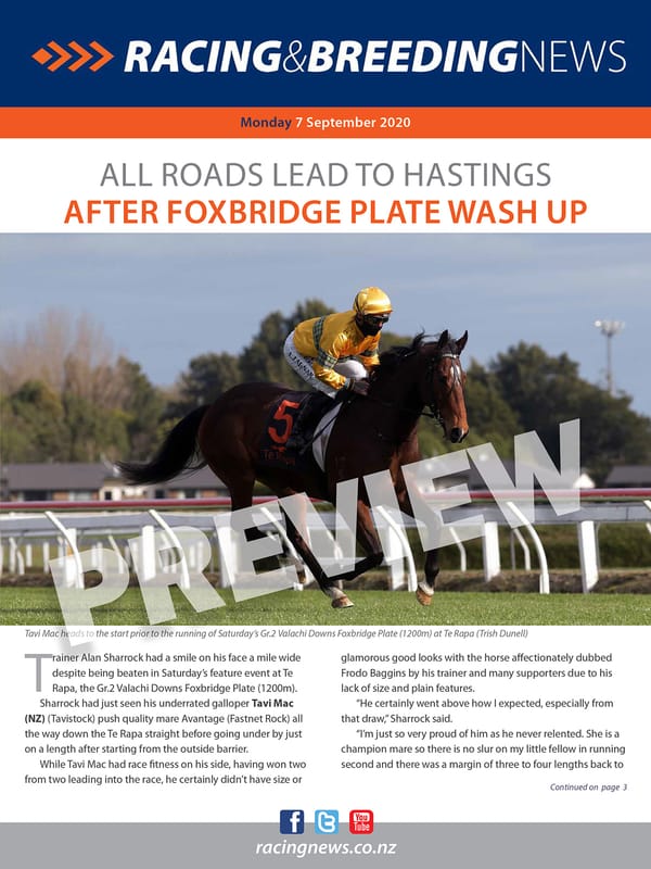 NZ Racing and Breeding News – 7 September 2020