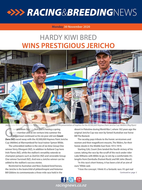 NZ Racing and Breeding News – 30 November 2020
