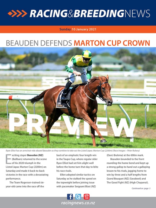 NZ Racing and Breeding News – 10 January 2021