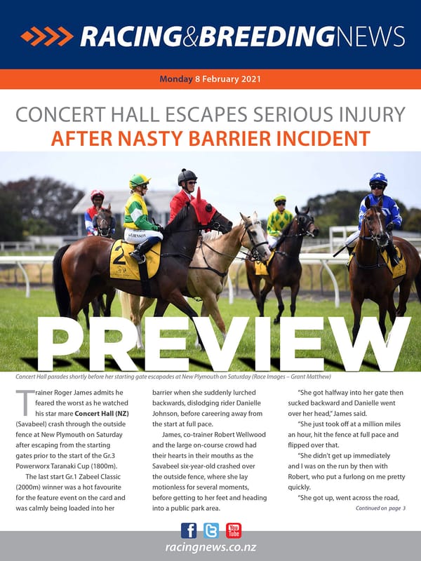 NZ Racing and Breeding News – 08 February 2021