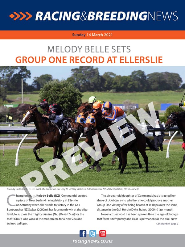 NZ Racing and Breeding News – 14 March 2021