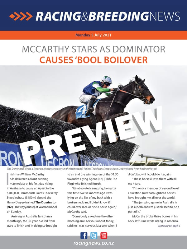 NZ Racing and Breeding News – 05 July 2021
