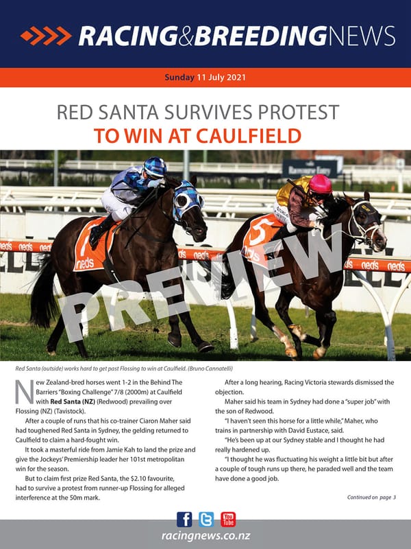 NZ Racing and Breeding News – 11 July 2021