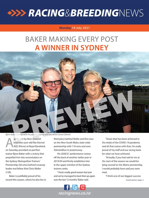 NZ Racing and Breeding News – 19 July 2021