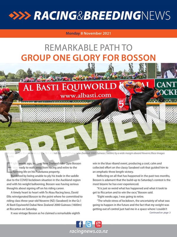 NZ Racing and Breeding News – 08 November 2021