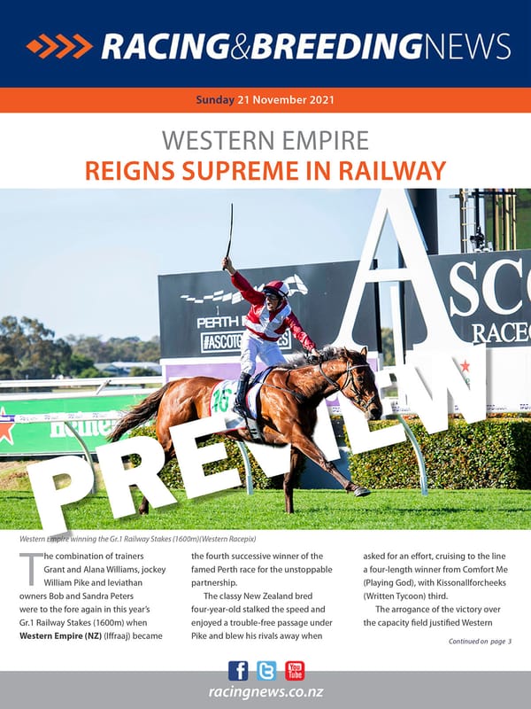 NZ Racing and Breeding News – 21 November 2021