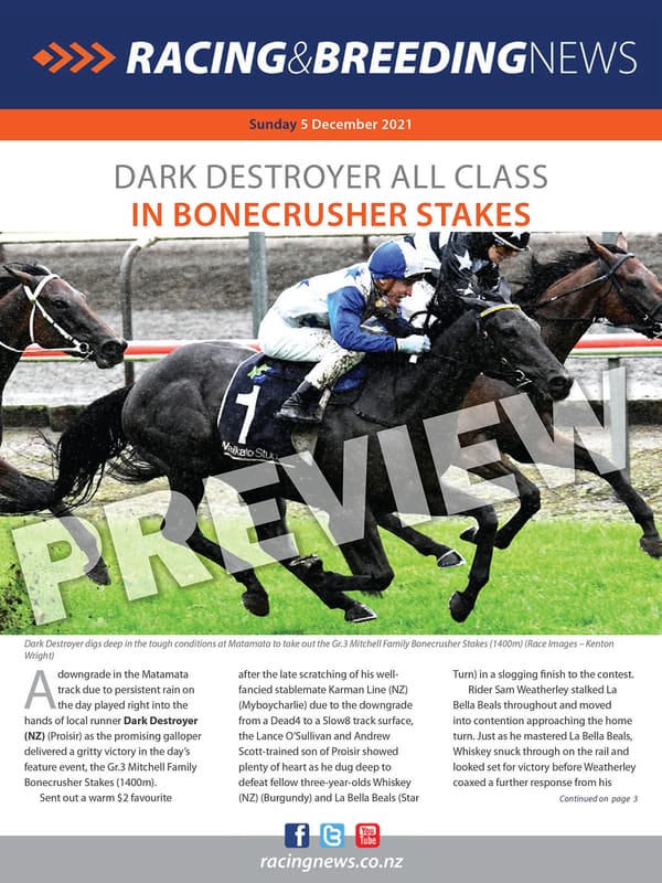 NZ Racing and Breeding News – 05 December 2021