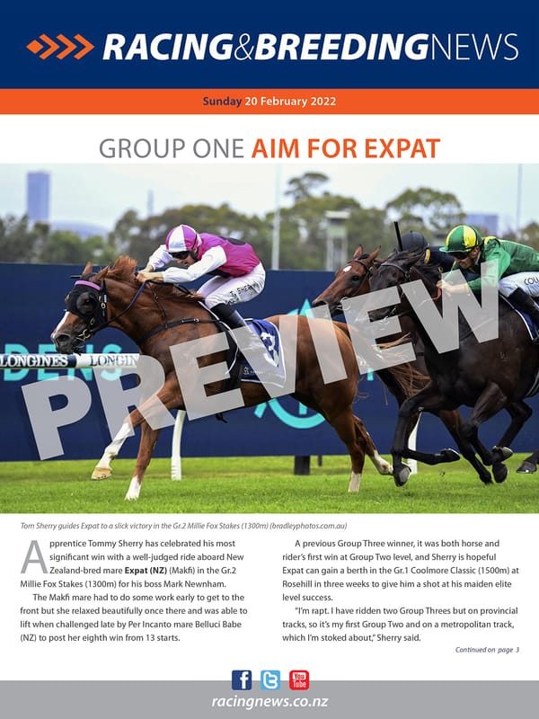 NZ Racing and Breeding News – 20 February 2022