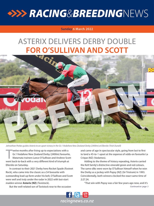 NZ Racing and Breeding News – 06  March 2022