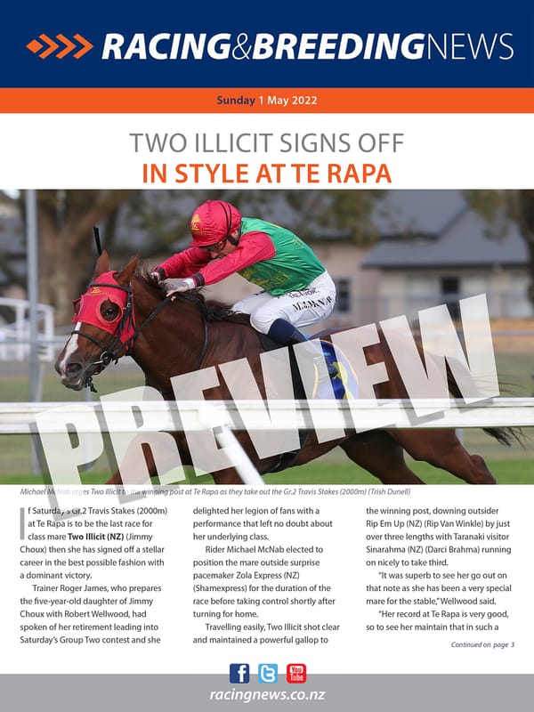 NZ Racing and Breeding News – 01 May 2022