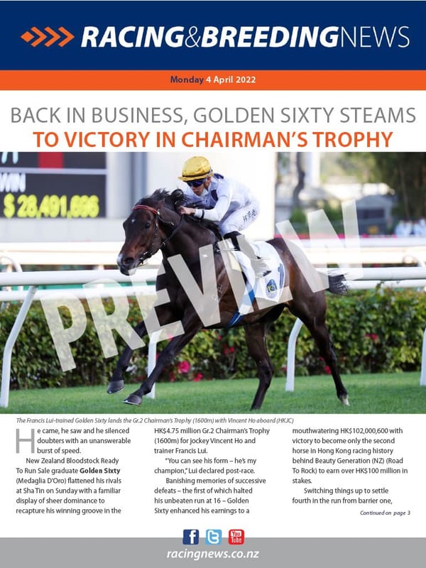 NZ Racing and Breeding News – 04 April 2022