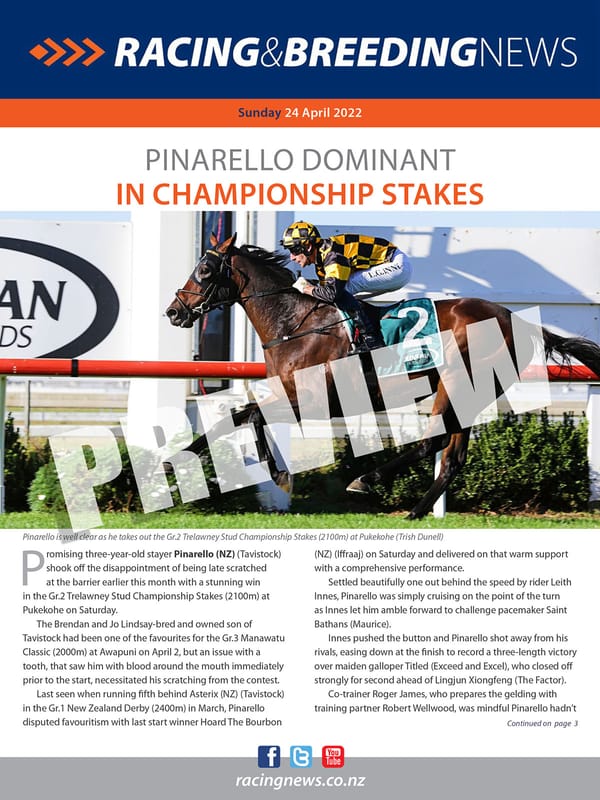 NZ Racing and Breeding News – 24 April 2022