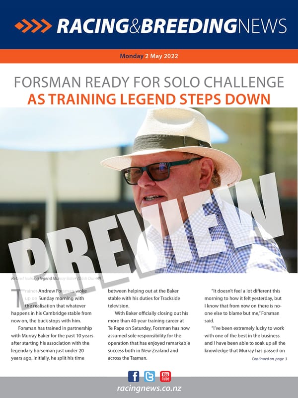 NZ Racing and Breeding News – 02 May 2022