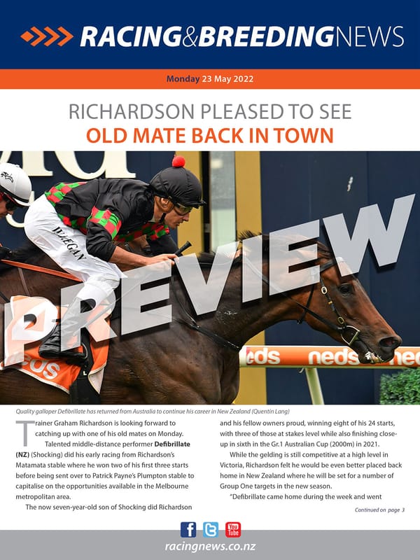 NZ Racing and Breeding News – 23 May 2022